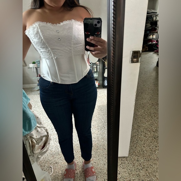 White Corset Fairytale Bride Lingerie Extra Large - Picture 5 of 7